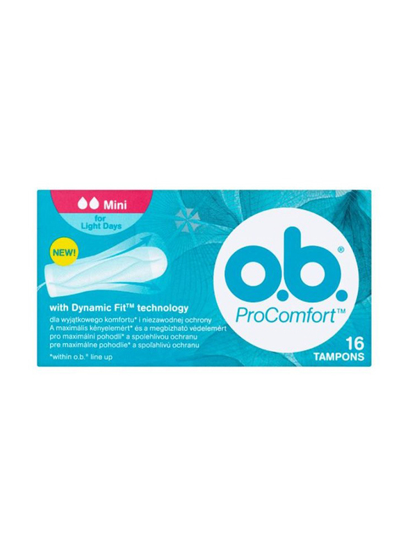 

O.B. ProComfort Mini Tampons, 16 Pieces