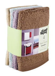Union Cotton Face Towels, 4 Pieces, Multicolour