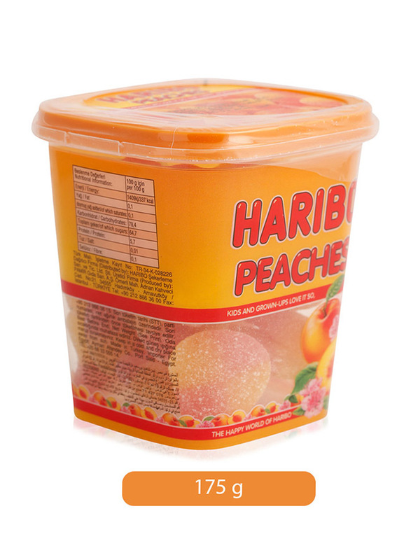 

Haribo Peaches Fruit Flavor Jelly Candy, 175g