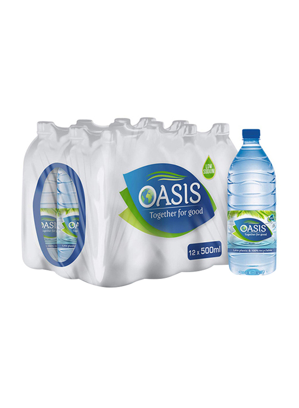 Oasis Drinking Water Bottle, 12 x 500ml | DubaiStore.com - Dubai