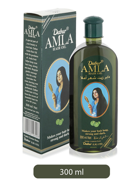 Dabur Amla Hair Oil for All Hair Types, 300ml  - Dubai
