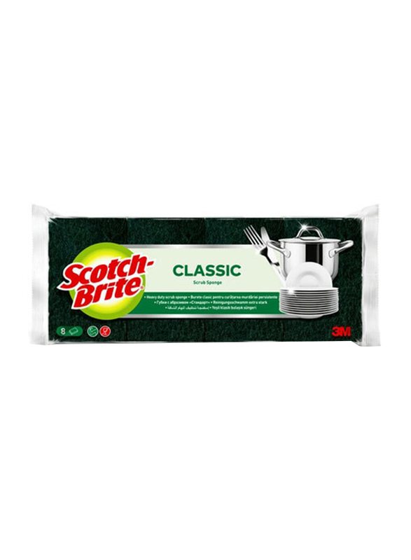 

3M Scotch-Brite Classic Nail Saver Scrub Sponge, 8 Pieces