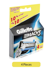 Gillette Mach3 Razor Blade for Men, 4 Pieces