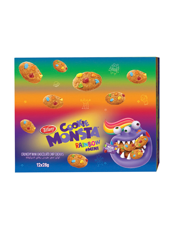 

Tiffany Cookie Monsta Rainbow Mini Chip Cookies, 12 x 28g