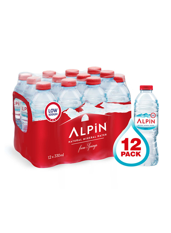 

Alpin Low Sodium Natural Mineral Water, 12 Bottles x 330ml