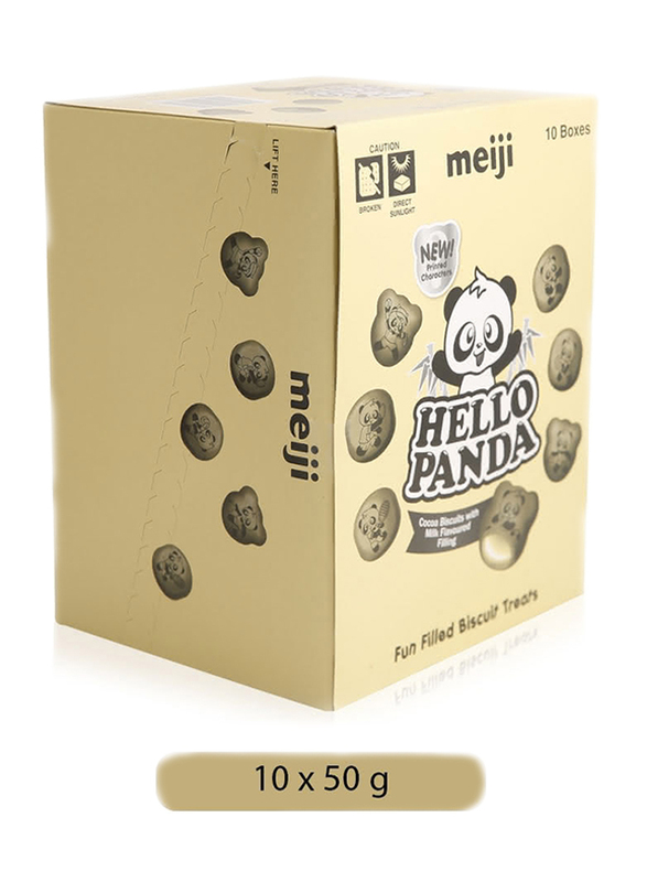 

Meiji Hello Panda Cocoa Filling Milk Biscuits, 10 x 50g
