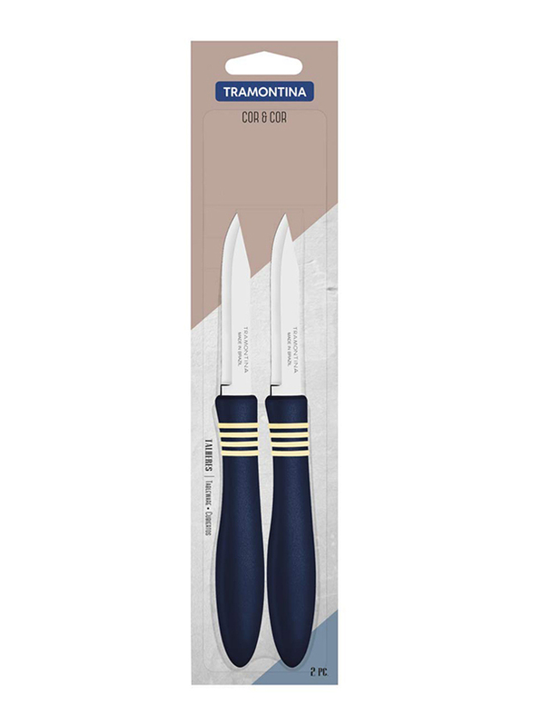 

Tramontina 2-Piece Stainless Steel Cor & Cor Pairing Knives Set, Multicolour