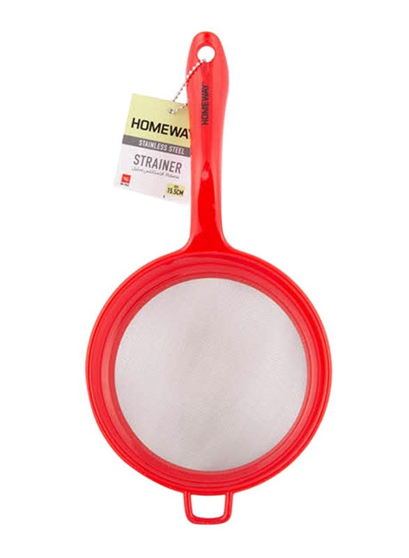

Homeway 14cm Stainless Steel Stainer, Red