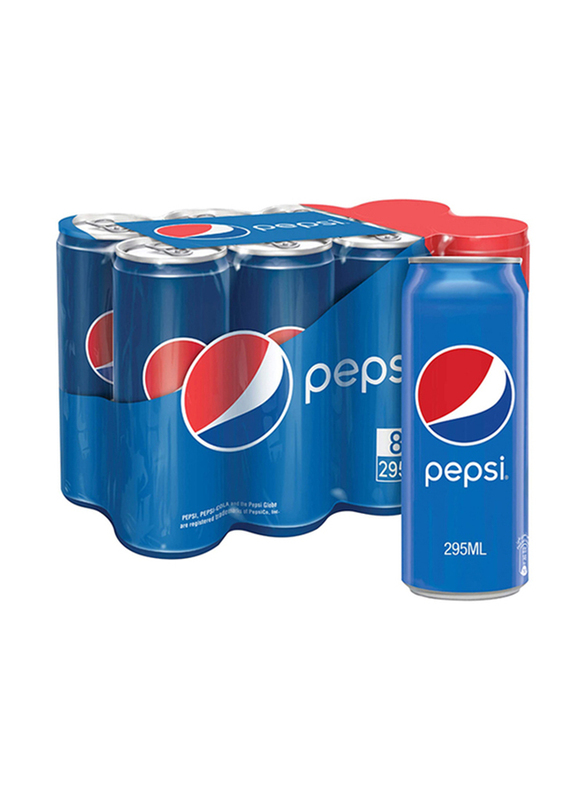 

Pepsi Regular Soft Drink Can, 8 x 295ml