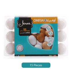 Jenan Omega 3 Eggs Large, 15 Eggs