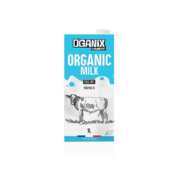 Oganix Full Fat Organic Milk with Vitamin D - 1 Liters