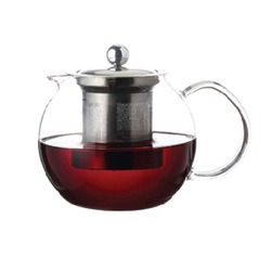 Blackstone 600ml Double Wall Round Teapot, TP205, Clear