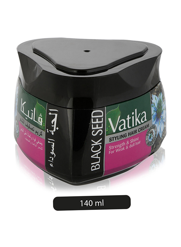 Vatika Black Seed Styling Hair Cream for All Hair Types, 140ml |   - Dubai