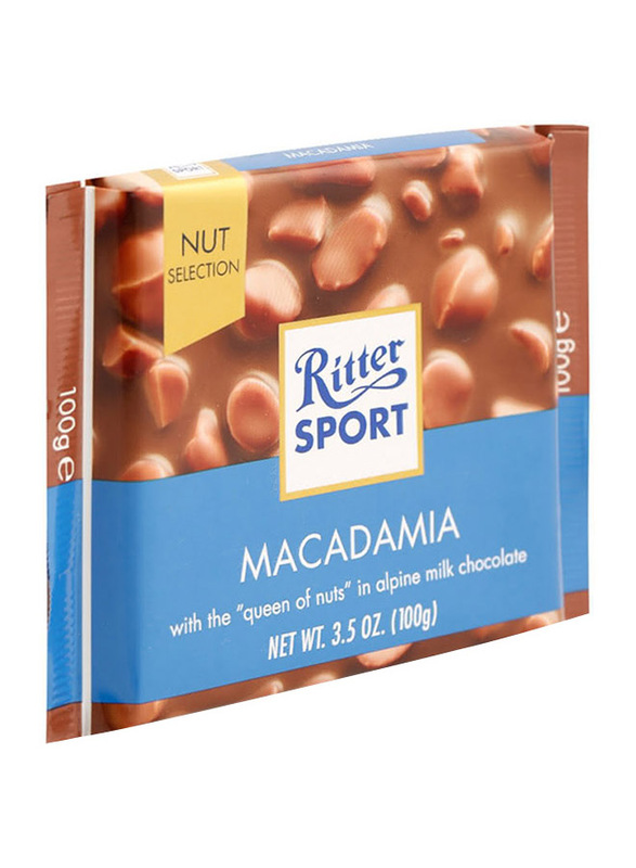

Ritter Sport Macadamia Alpine Milk Chocolate, 1 Piece x 100g