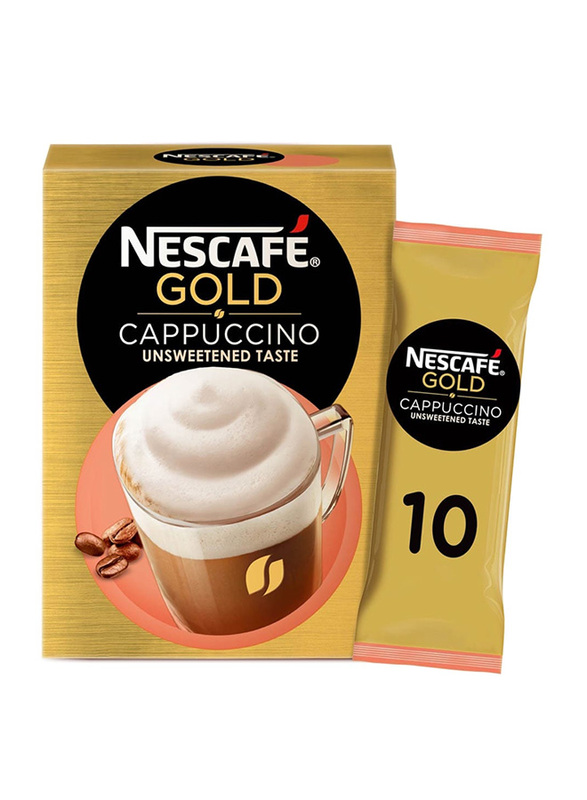 

Nescafe Gold Cappuccino Unsweetened Taste Coffee Mix, 10 Sachets x 14.2g