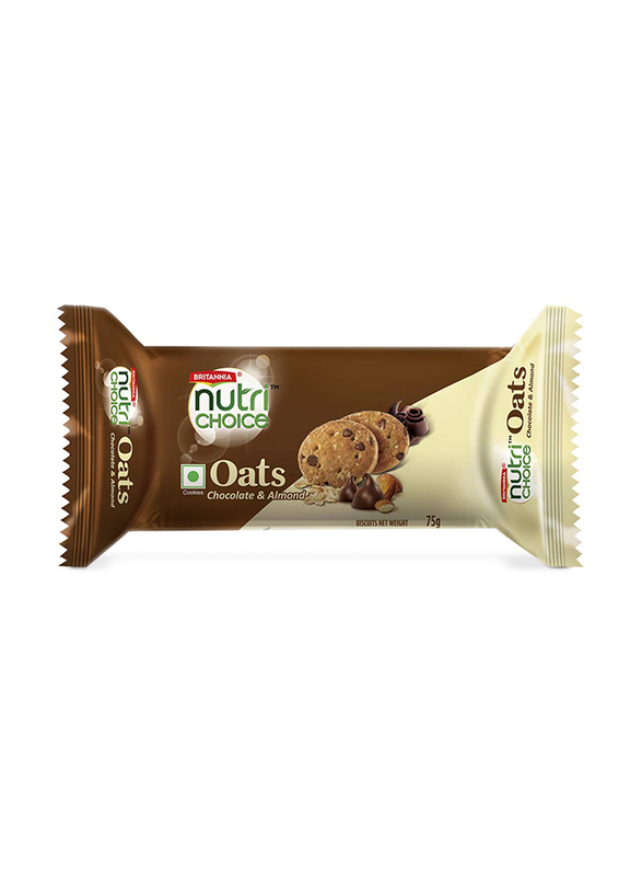 

Britannia Nutri Choice Chocolate & Almond Oats Cookies, 75g