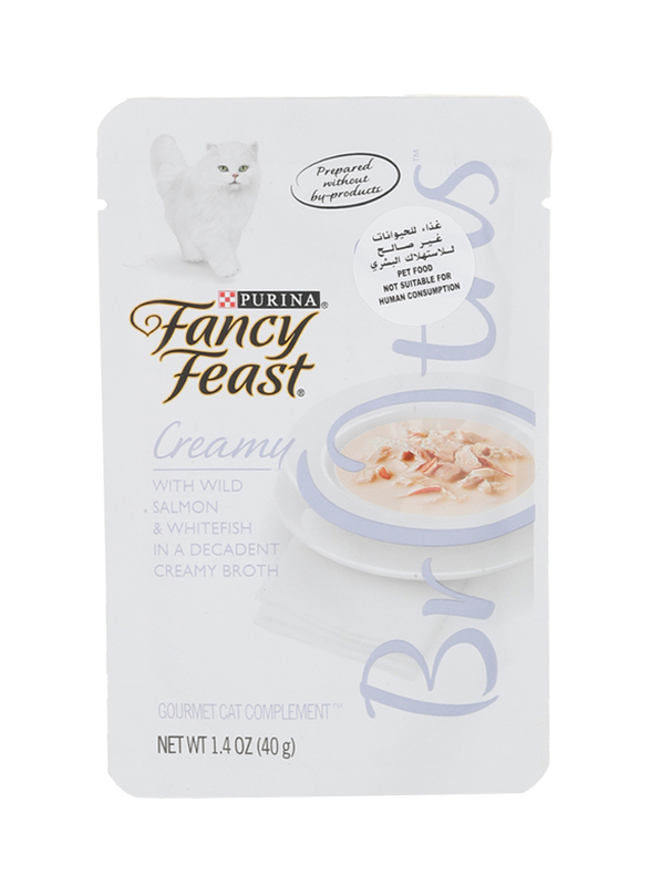 

Purina Fancy Feast Broths Creamy Salmon Wet Cat Food, 40g