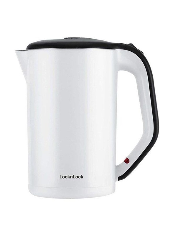 

Lock & Lock 1.7L Double Wall Electric Kettle, 1800W, HEJK738, White/Black