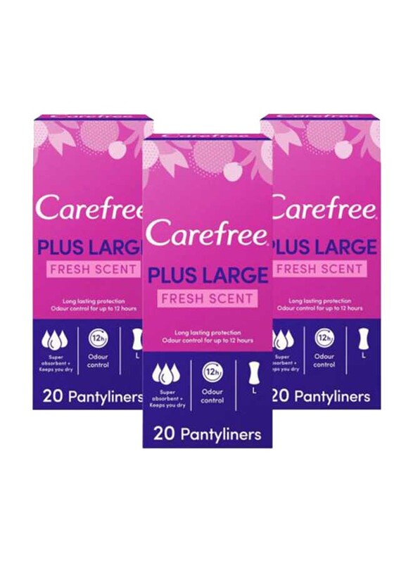 

Carefree Maxi Fresh Large Pad, 20 Pieces, 3 Box