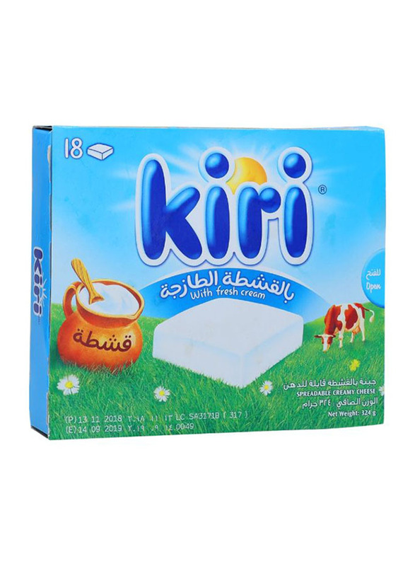

Kiri Spreadable Creamy Cheese, 18 Pieces, 324g