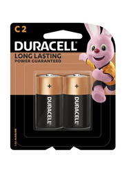 Duracell Long Lasting Power C2 Battery, 2 Pieces, Brown/Black