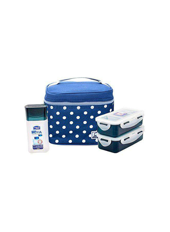 

Lock & Lock Lunch Box Set 3 Pieces With Bag, Blue