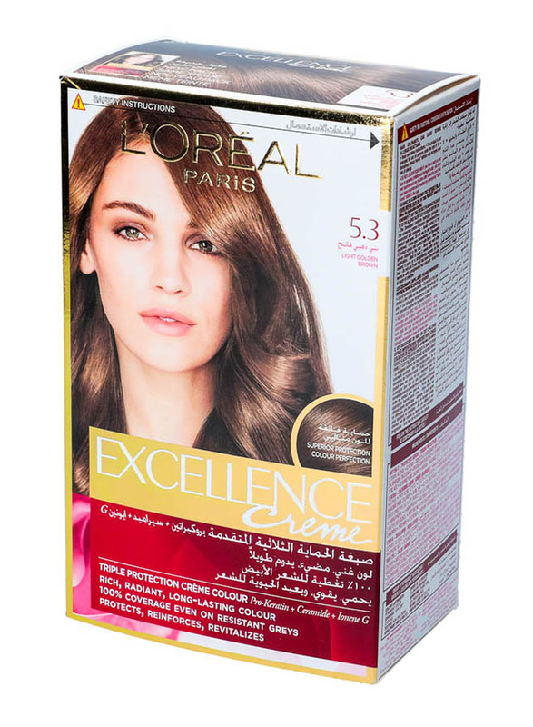 L'Oreal Paris Excellence Creme Hair Color,  Golden Light Brown, 172ml |   - Dubai