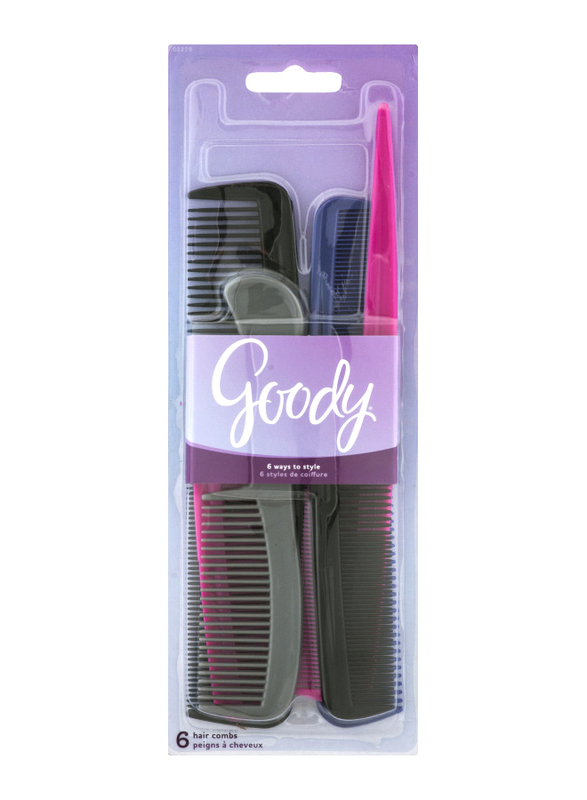 

Goody Family Pack Combs for All Hair Types, 6 Pieces