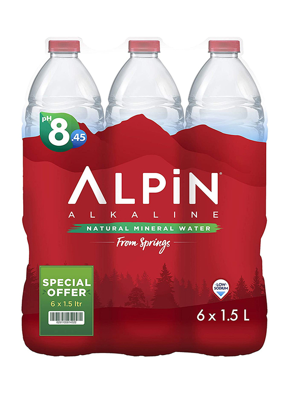 

Alpin Alkaline Mineral Water, 6 Bottles x 1.5 Liter