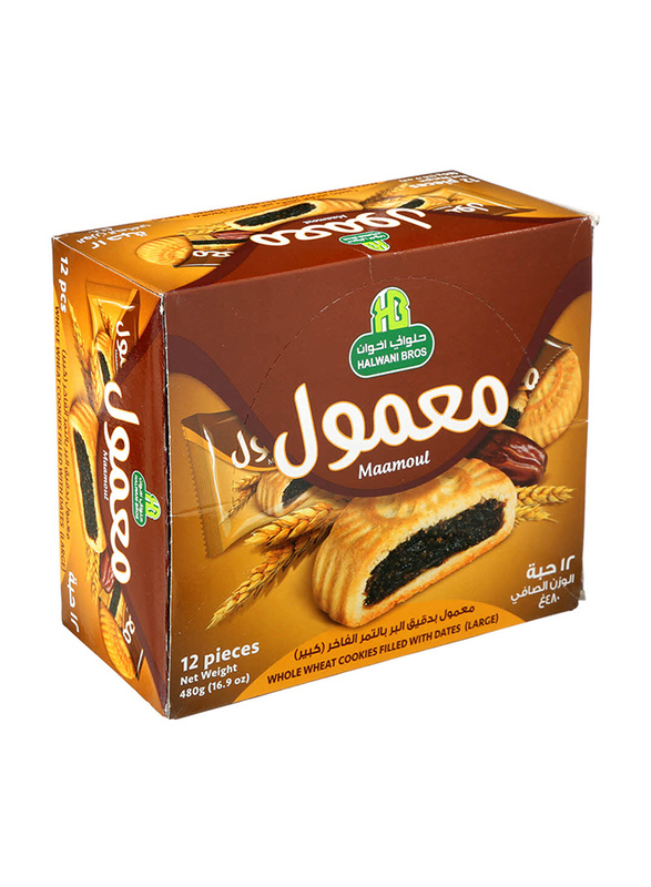 

Halwani Wheat Mamoul Dates Filled Cookies, 12 x 40g