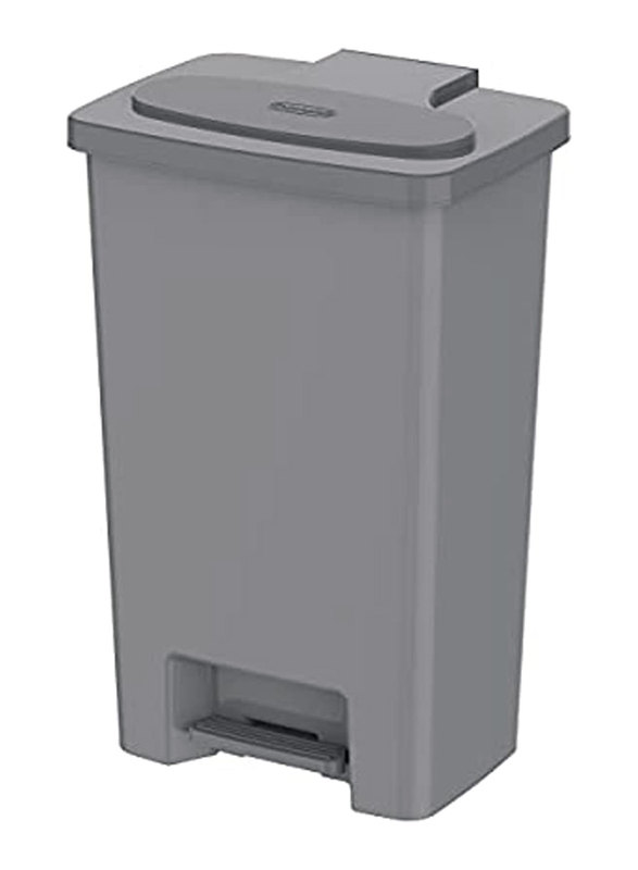 

Cosmoplast Step On Wastebin, 20 Liters, Grey