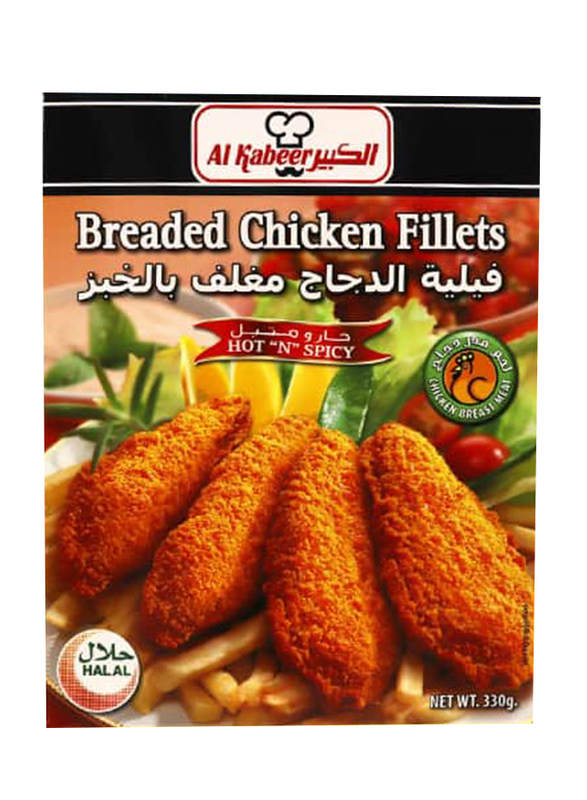 

Al Kabeer Hot & Spicy Breaded Chicken Fillets, 330g