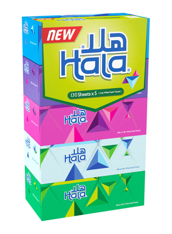 

Hala Facial Tissue, 5 x 130 Sheets