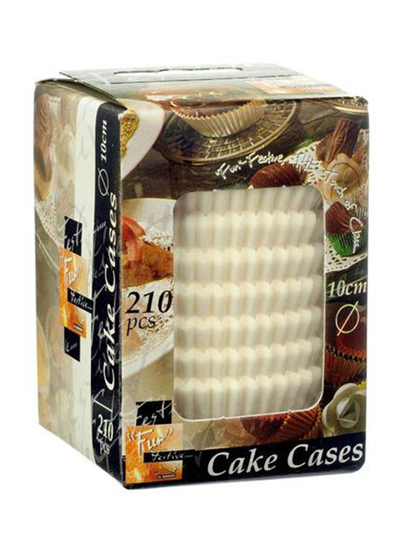 

Fun 210-Pieces 10cm Round Paper Cake Bowls Set, White