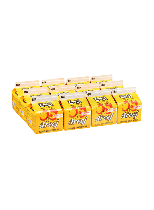 

Areej No Add Sugar Mango & Grape Juice, 12 x 225ml