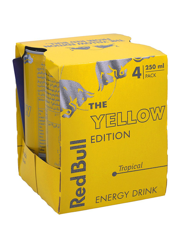 Red Bull The Yellow Edition Tropical Energy Drink, 4 Cans x 250ml