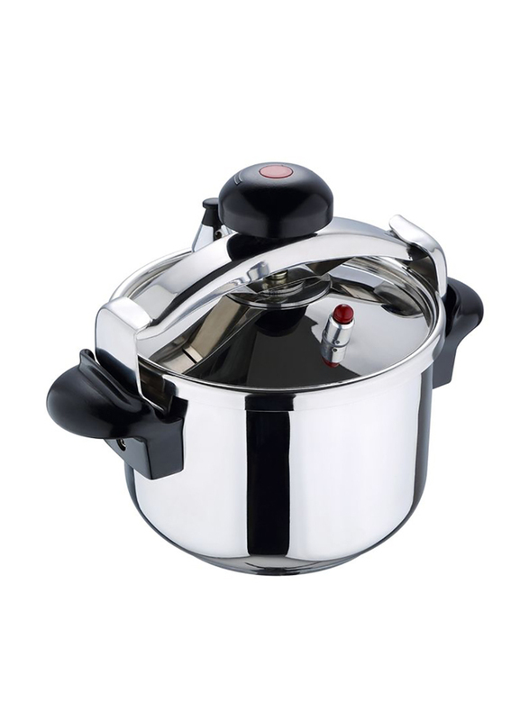 

Bergner 6 Ltr Munchen Stainless Steel Round Pressure Cooker, BG-4583-MM, Silver