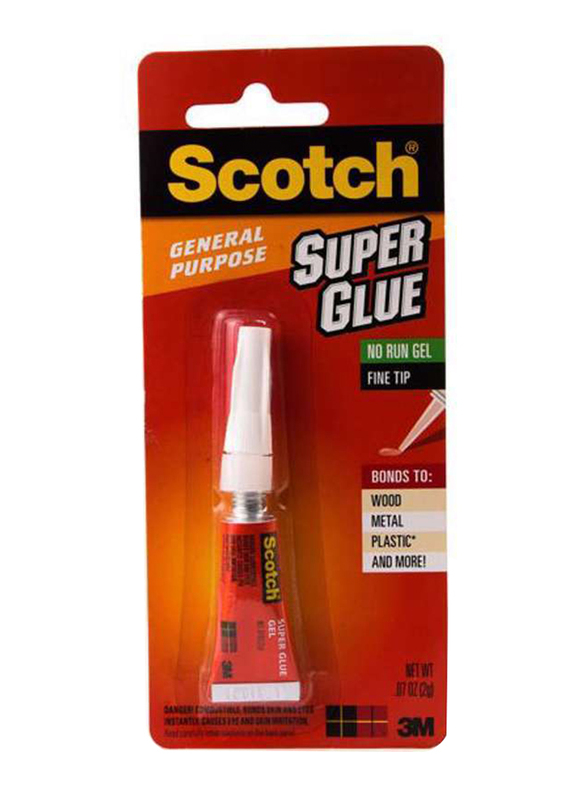 

3M Scotch AD113 Super Glue Gel, 2 gm, Clear