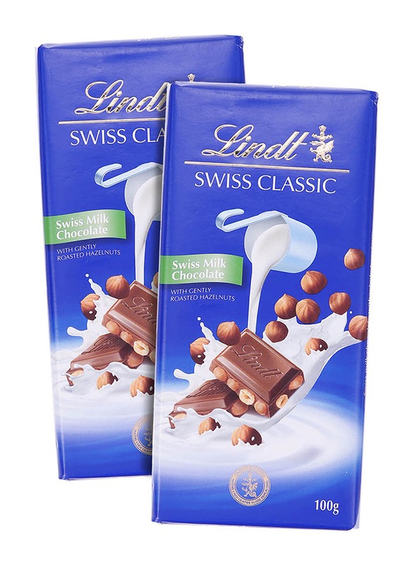 

Lindt Swiss Classic Milk Hazelnut, 2 x 100g