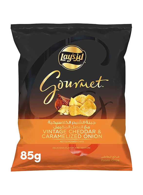 

Lays Gourmet Vintage Cheddar & Caramelized Onion Potato Chips, 85g