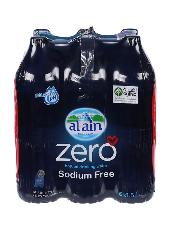 Al Ain Water Zero Drinking Mineral Water, 6 x 1.5 Liter