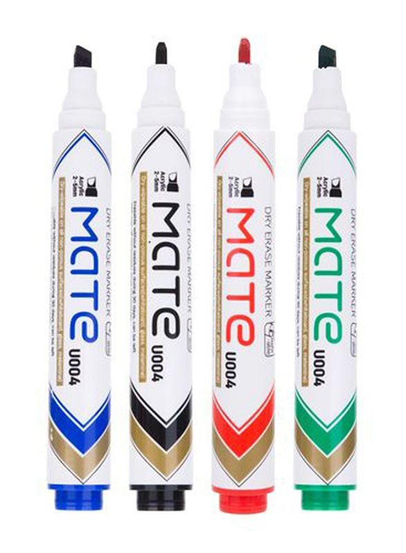 

Deli 4-Piece Refillable Dry Erase Marker Set, Multicolour