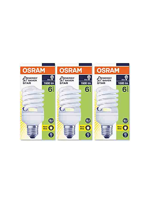 

Osram Mini Twist Dulux Super CFL Bulb, 12W, 650Lm, 3 Piece, Warm White