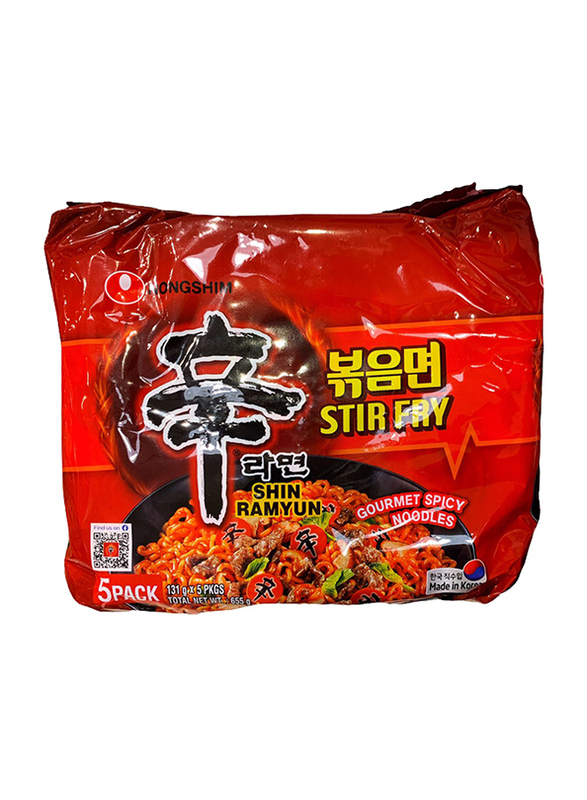 

Nongshim Shin Ramyun Stir Fry Noodles, 5 Packs x 131 g