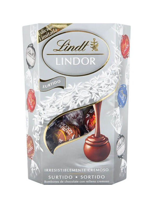 

Lindt Lindor Dark and Milk Chocolates with Nut Fillings, 200g