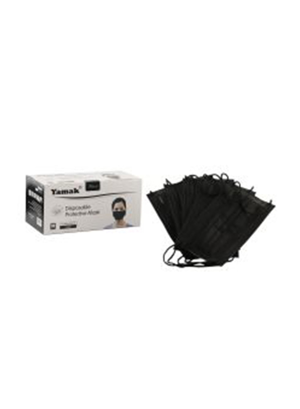 

Yamak 3 Layer Facemask, Black, 50 Pieces
