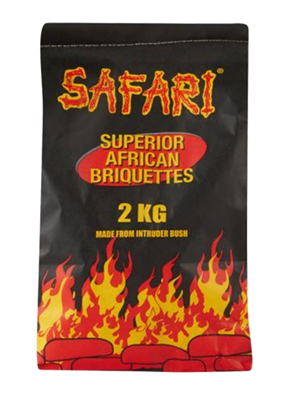 

Safari 2KG Barbecue Briquettes, Black