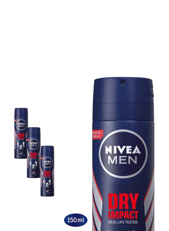 

Nivea Dry Impact Deodorant Spray, 3 Pieces x 150ml