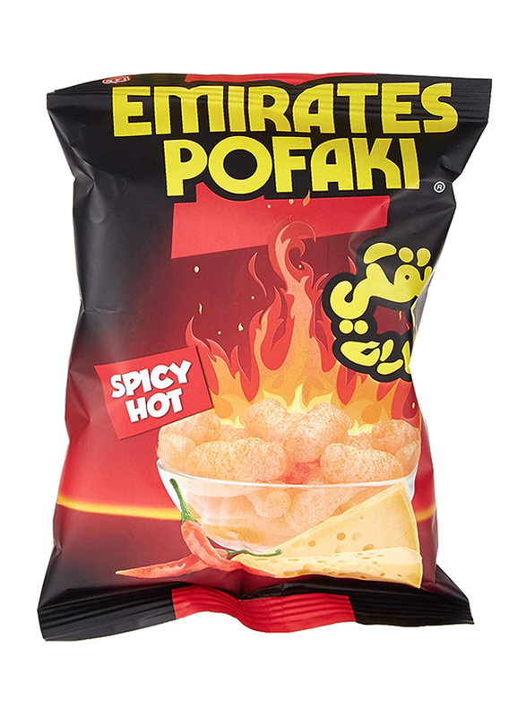 

Emirates Pofaki Spicy Hot Cheese Flavor Corn Curls, 15g
