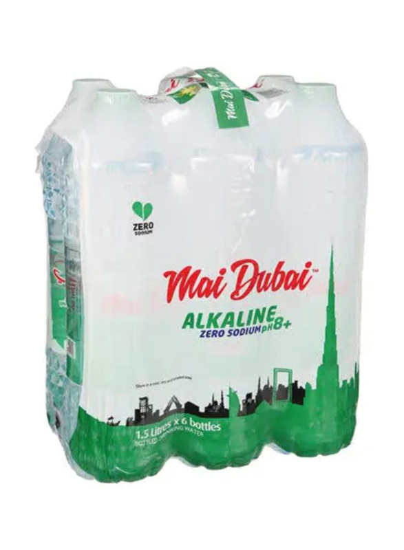 

Mai Dubai Alkaline Zero Sodium Water Bottle, 6 Bottle x 1.5Ltr